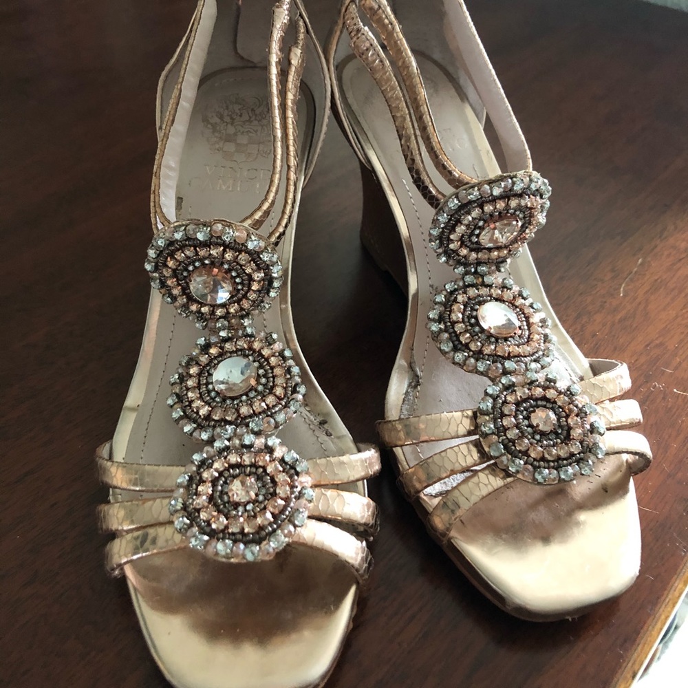 Vince Camuto diamond heel wedges